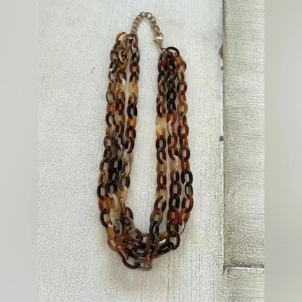 Tortoise Triple Strand Necklace - Picture 7 of 8